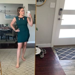 Teal fitted dress